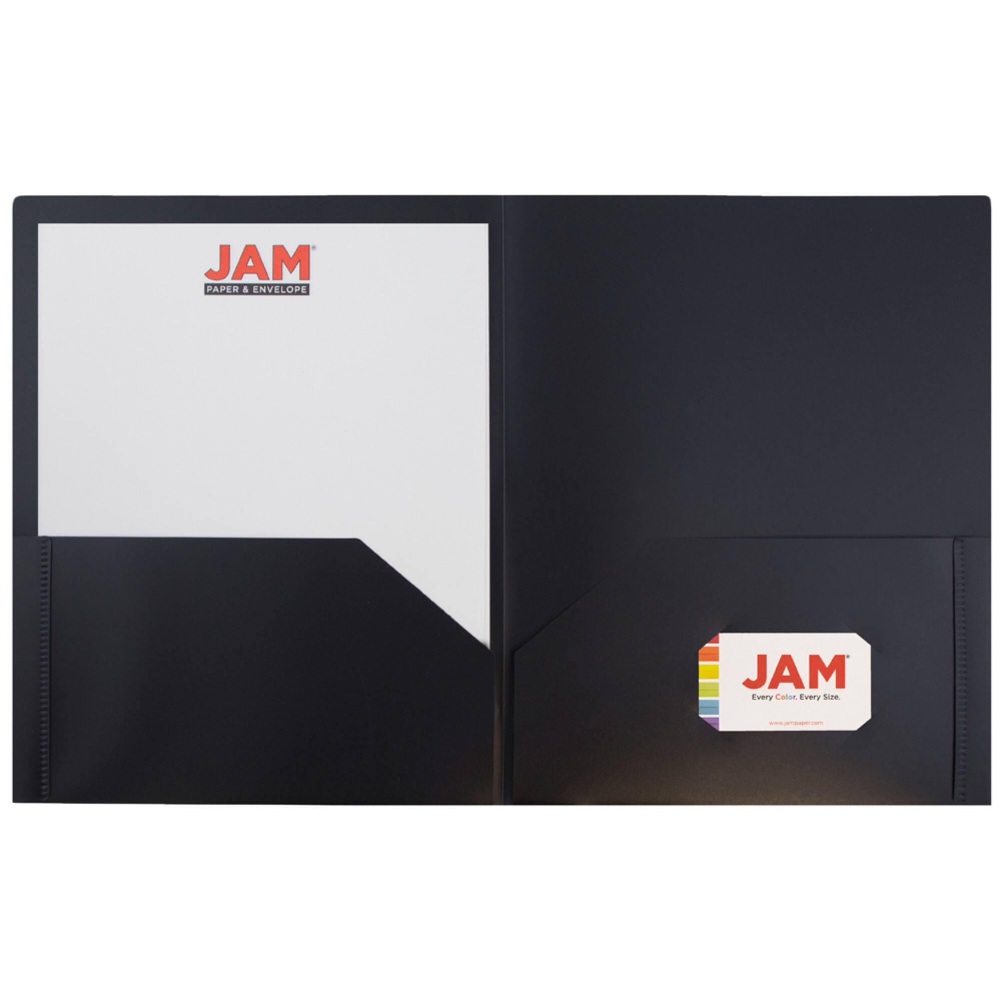 JAM Paper 9.5" x 11.5" Plastic 2 Pocket School POP Folders